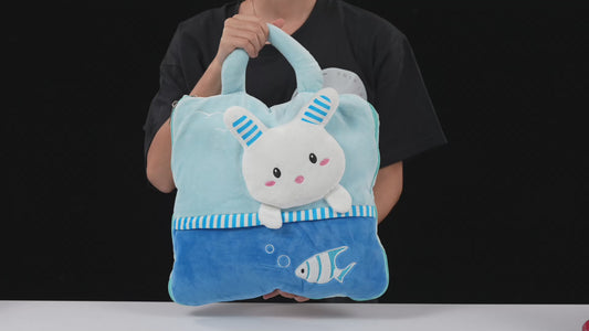 Rabbit-Shaped Foldable Blanket